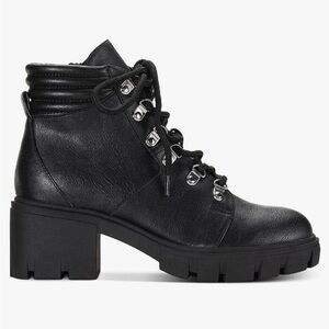 Sun Stone Ruthee Lug Sole Black Booties  9M